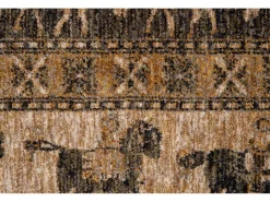 Alfombra con bordes de estilo oriental 80x150 cm Beige multi Beatrice