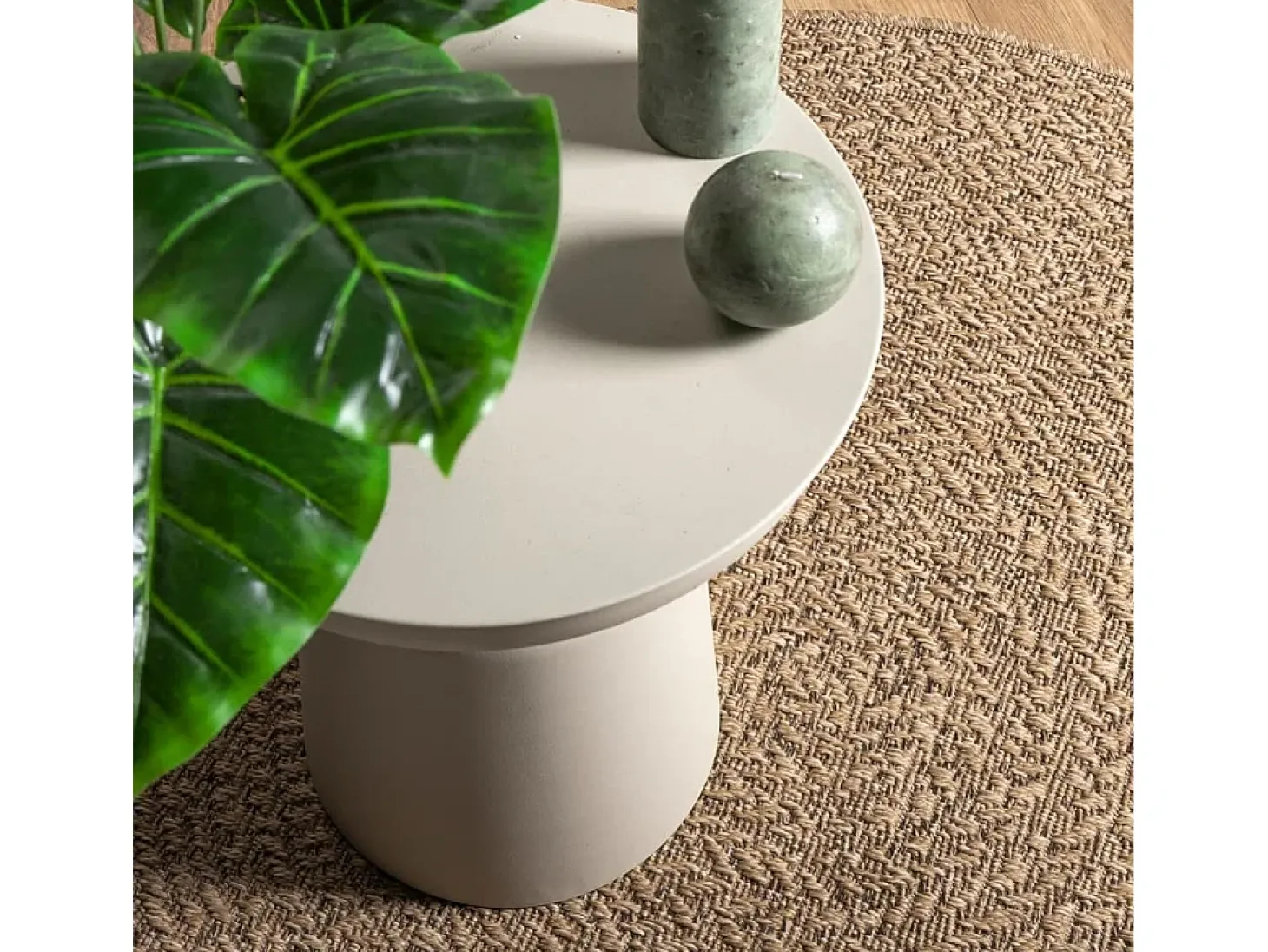 Alfombra de 90 cm con aspecto de yute, para interior y exterior