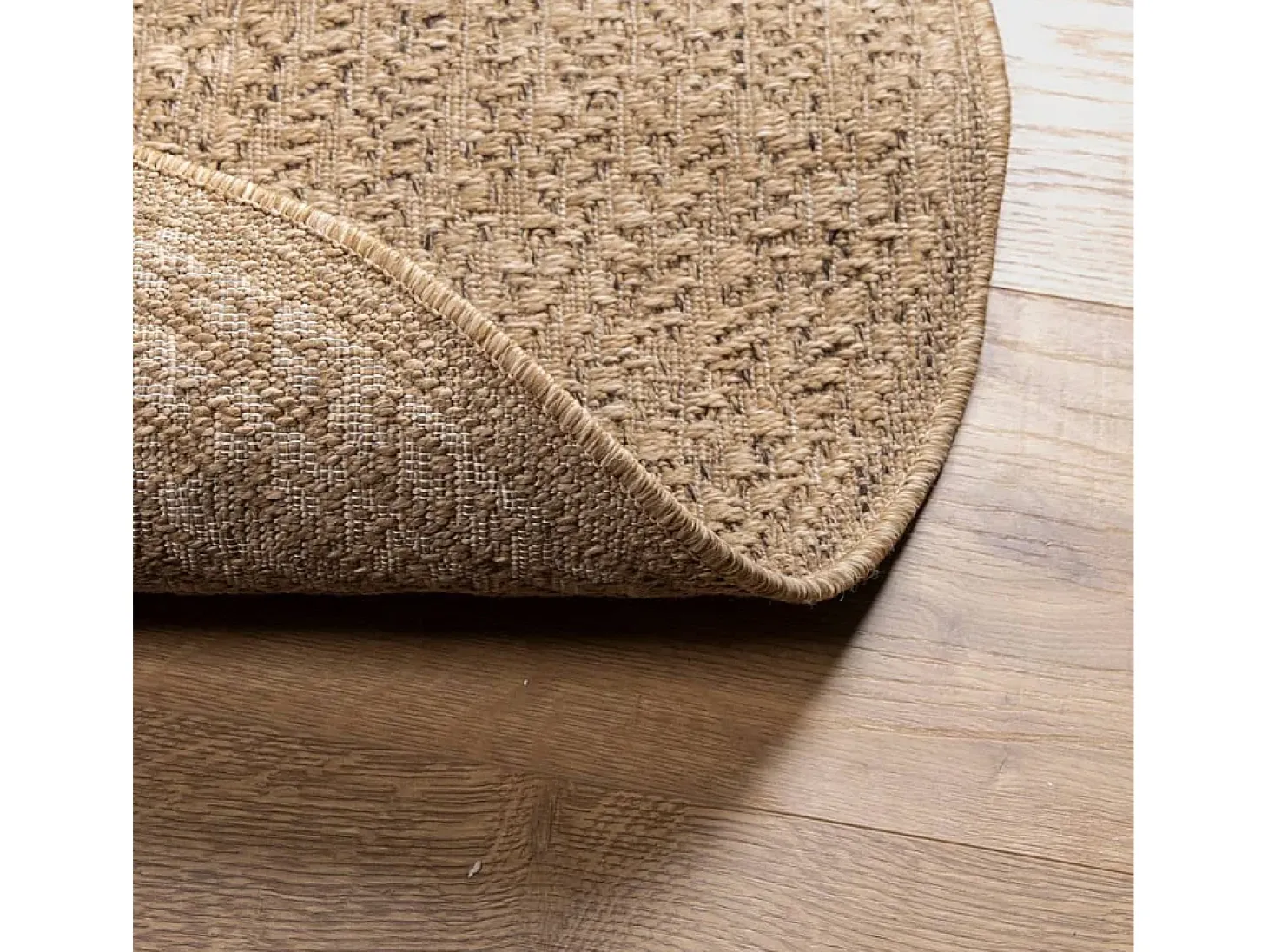Alfombra de 90 cm con aspecto de yute, para interior y exterior