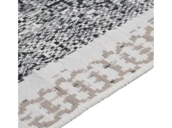 Alfombra de algodón negra y gris 120x180 cm ES12189
