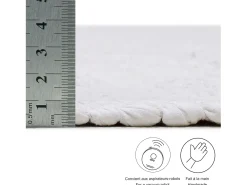 Alfombra de algodón tejida a mano y reversible 70x140 cm Blanco Happy Cotton