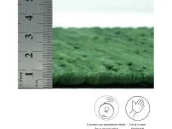 Alfombra de algodón tejida a mano y reversible 60x120 cm Verde oscuro Happy Cotton