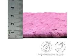 Alfombra de algodón tejida a mano y reversible 90x160 cm Fuchisa Happy Cotton
