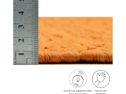 Alfombra de algodón tejida a mano y reversible 70x140 cm Terracota Happy Cotton