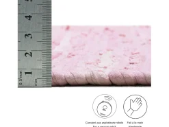 Alfombra de algodón tejida a mano y reversible 120x180 cm Rosa Happy Cotton