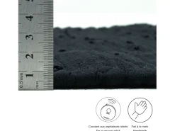 Alfombra de algodón tejida a mano y reversible 120x180 cm Negro Happy Cotton
