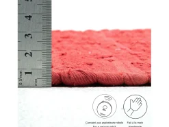 Alfombra de algodón tejida a mano y reversible 160x230 cm Rojo Happy Cotton