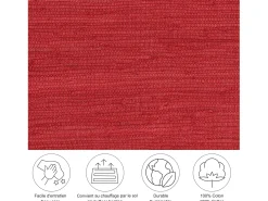 Alfombra de algodón tejida a mano y reversible 160x230 cm Rojo Happy Cotton