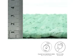 Alfombra de algodón tejida a mano y reversible 160x230 cm Menta Happy Cotton