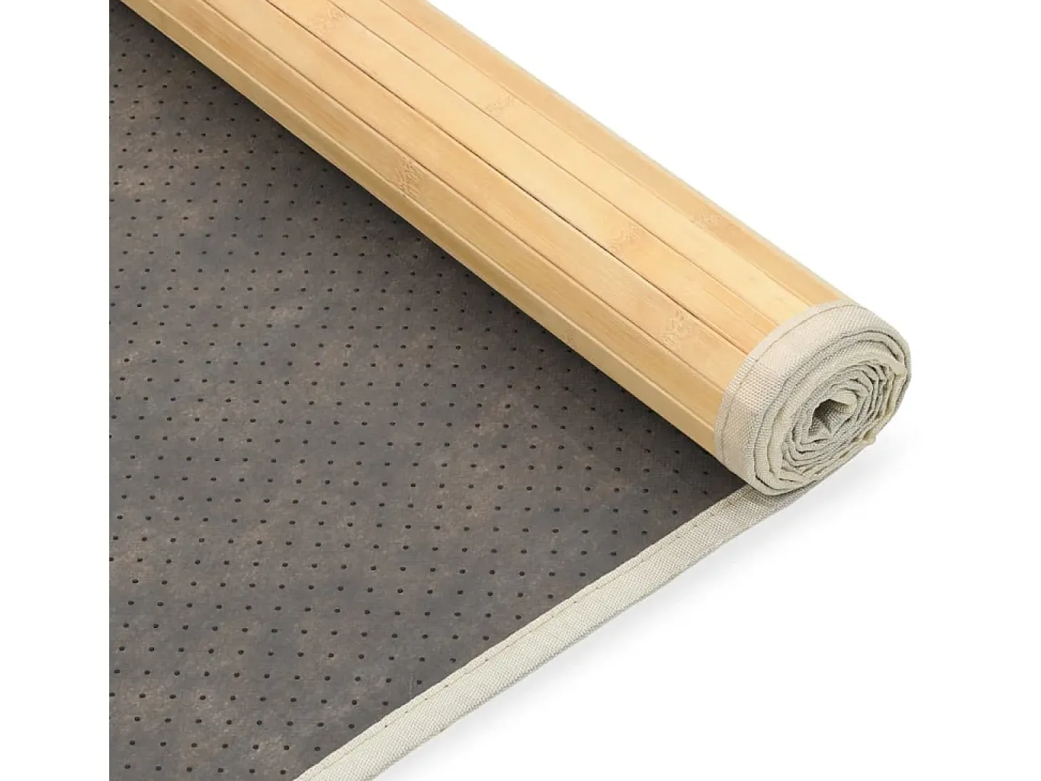 Alfombra de bambú color natural 80x200 cm