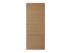 Alfombra de bambú marrón con láminas rectangulares 80 x 200 cm