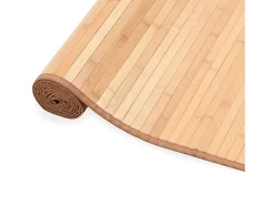 Alfombra de bambú marrón 80x300 cm ES40599