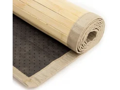 Alfombra de bambú 80x300 cm clara