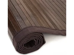 Alfombra de bambú 200x200 cm Marrón