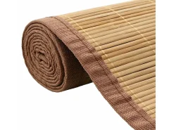 Alfombra de bambú 160x230 cm Marrón