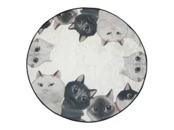 Alfombra de baño Angry Cats DJT Çap multicolor