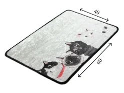 Alfombra de baño Angry Cats DJT multicolor