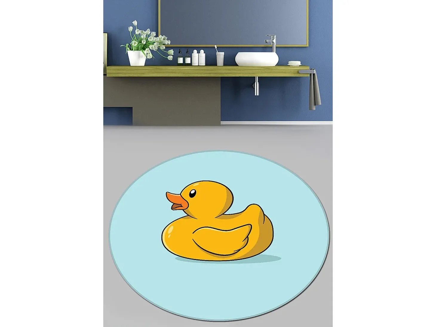 Alfombra de baño Canard Djt (160 cm) multicolor