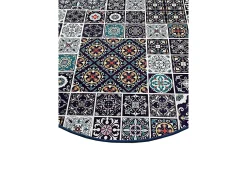 Alfombra de baño Carres Bleus (140 cm) multicolor