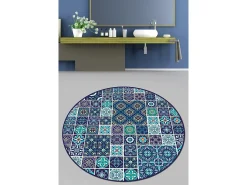 Alfombra de baño Carres Bleus (200 cm) multicolor