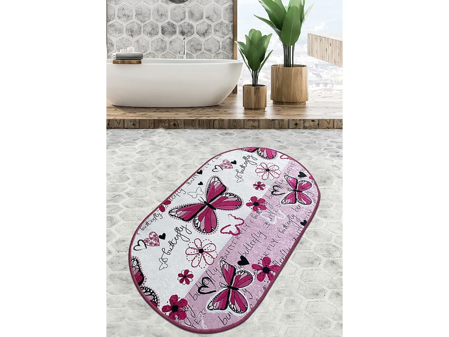 Alfombra de baño Danous Djt (70 x 120) multicolor
