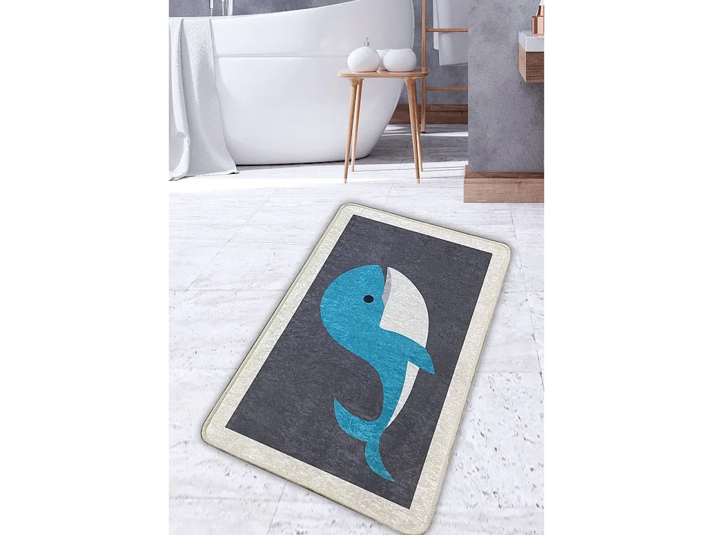 Alfombra de baño Delfino multicolor