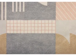 Alfombra de baño estampada con pelo suave 60x100 cm Gris multi Ariella