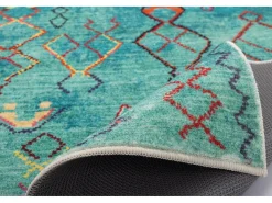 Alfombra de baño estampada con pelo suave 50x60 cm Turquesa Ariella