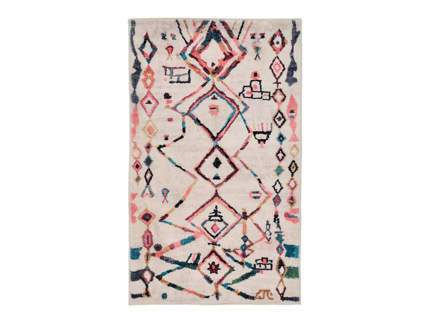 Alfombra de baño estampada con pelo suave 70x120 cm Colorido Ariella