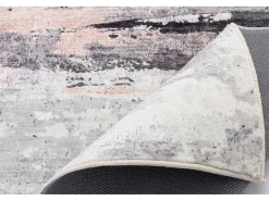 Alfombra de baño estampada con pelo suave 70x120 cm Rosa Multi Ariella