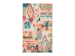 Alfombra de baño estampada con pelo suave 60x100 cm Colorido Ariella