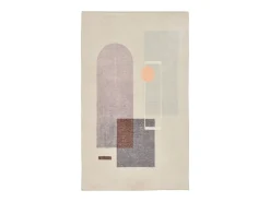 Alfombra de baño estampada con pelo suave 70x120 cm Gris multi Ariella