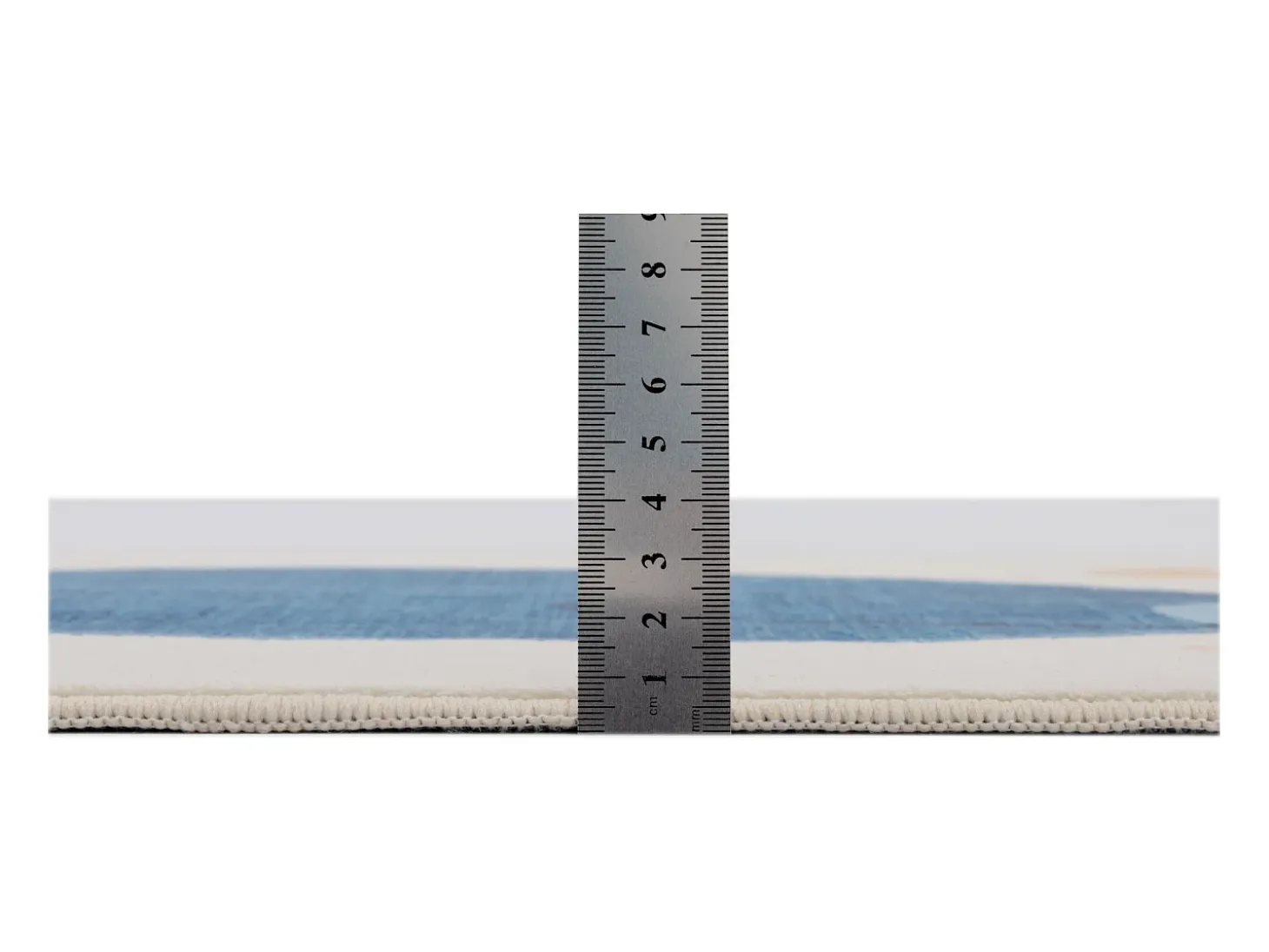 Alfombra de baño estampada con pelo suave 60x100 cm azul multi Ariella