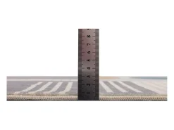 Alfombra de baño estampada con pelo suave 70x120 cm Gris multi Ariella