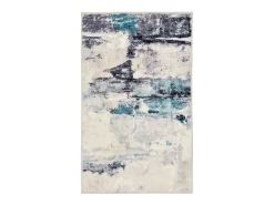 Alfombra de baño estampada con pelo suave 50x60 cm Turquesa multi Ariella