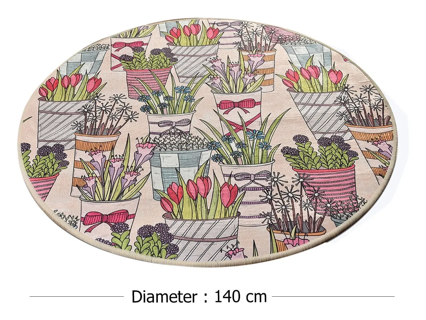 Alfombra de baño Flowepot (140) multicolor