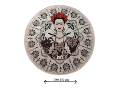 Alfombra de baño Frida Round (140) multicolor