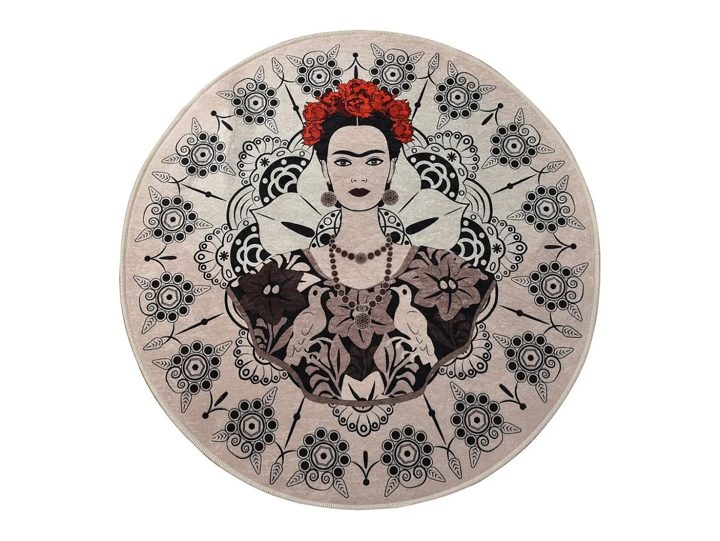 Alfombra de baño Frida Round (100) multicolor