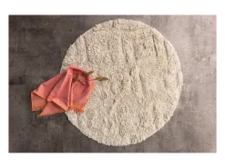 Alfombra de baño Hilma Ø60cm blanco roto.