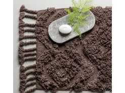 Alfombra de baño Hilma 80x50cm marrón.