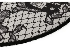 Alfombra de baño Lace DJT gris blanco negro