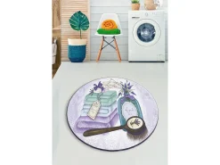 Alfombra de baño Lavanta (200) lila blanco menta marrón