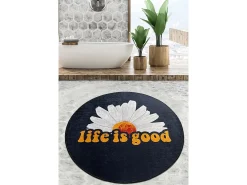 Alfombra de baño Life Is Good Djt (160 cm) multicolor