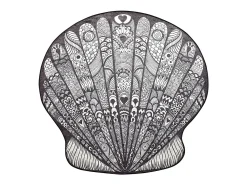 Alfombra de baño Maris 120 blanco negro