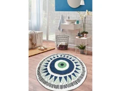 Alfombra de baño Occhio (100) verde gris azul oscuro verde
