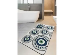 Alfombra de baño Occhio (70 x 120) verde gris azul oscuro verde
