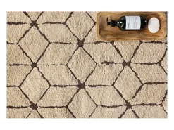 Alfombra de baño Petrus 90x60cm marrón.