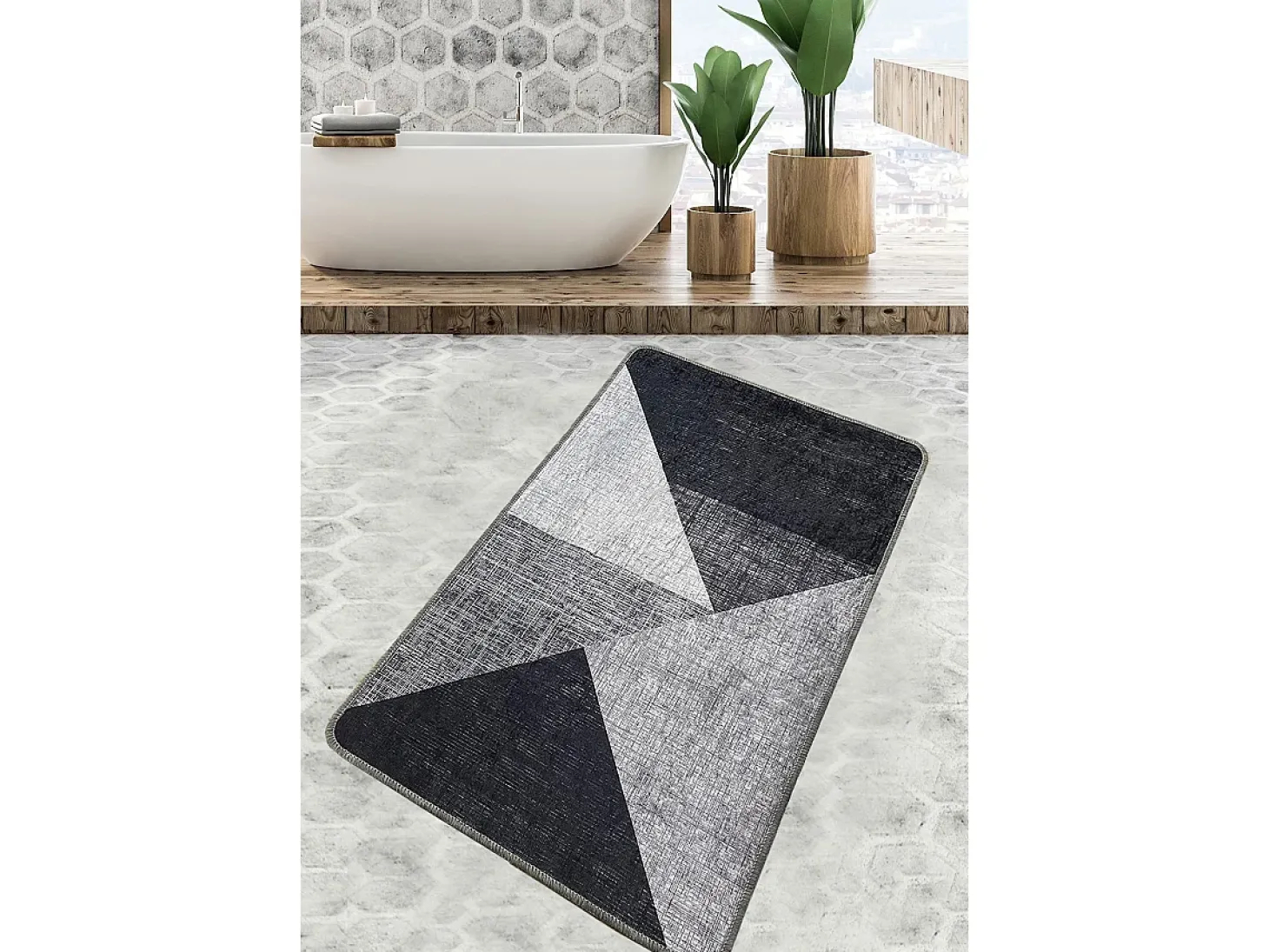 Alfombra de baño Phell v2 gris