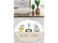 Alfombra de baño Pink Cactus Djt (200 cm) multicolor