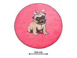 Alfombra de baño Pink Pug DJT (100 cm) multicolor
